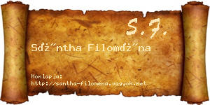 Sántha Filoména névjegykártya